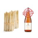 Frischer weißer Spargel aus Beelitz XXL Paket 2 Kilo plus 1 Flasche Spargelwein Gratis